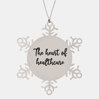 Load image into Gallery viewer, Nurse Christmas Ornament The heart of healthcare Ornament Appreciation Gift Nurse's Day Coworker Colleague Snowflake Ornament – front view
