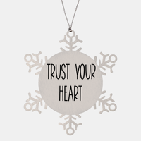 Load image into Gallery viewer, Nurse Christmas Ornament Trust your heart Ornament Appreciation Gift Nurse's Day Coworker Colleague Snowflake Ornament – front view
