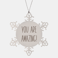 Load image into Gallery viewer, Nurse Christmas Ornament You are amazing Ornament Appreciation Gift Nurse's Day Coworker Colleague Snowflake Ornament – front view
