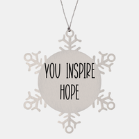 Load image into Gallery viewer, Nurse Christmas Ornament You inspire hope Ornament Appreciation Gift Nurse's Day Coworker Colleague Snowflake Ornament – front view
