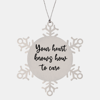 Load image into Gallery viewer, Nurse Christmas Ornament Your heart knows how to care Ornament Appreciation Gift Nurse's Day Coworker Colleague Snowflake Ornament – front view
