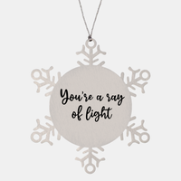 Load image into Gallery viewer, Nurse Christmas Ornament Youre a ray of light Ornament Appreciation Gift Nurse's Day Coworker Colleague Snowflake Ornament – front view
