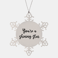 Load image into Gallery viewer, Nurse Christmas Ornament Youre a shining star Ornament Appreciation Gift Nurse's Day Coworker Colleague Snowflake Ornament – front view

