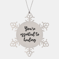 Load image into Gallery viewer, Nurse Christmas Ornament Youre essential to healing Ornament Appreciation Gift Nurse's Day Coworker Colleague Snowflake Ornament – front view
