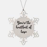 Load image into Gallery viewer, Nurse Christmas Ornament Youre the heartbeat of hope Ornament Appreciation Gift Nurse's Day Coworker Colleague Snowflake Ornament – front view
