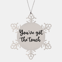 Load image into Gallery viewer, Nurse Christmas Ornament Youve got the touch Ornament Appreciation Gift Nurse's Day Coworker Colleague Snowflake Ornament – front view
