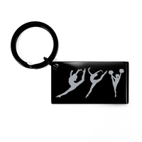 Load image into Gallery viewer, Three Ballerinas 3 Keychain – front view
