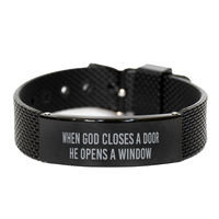 Load image into Gallery viewer, When God Closes A Door He Opens A Window Bracelet – front view
