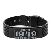 Load image into Gallery viewer, 1949 Birthday Bracelet for Him, Made in 1949 with Original Parts – front view
