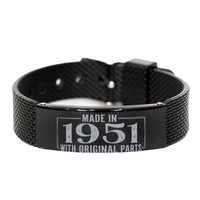Load image into Gallery viewer, 1951 Birthday Bracelet for Him, Made in 1951 with Original Parts – front view
