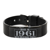 Load image into Gallery viewer, 1961 Birthday Bracelet for Him, Made in 1961 with Original Parts – front view
