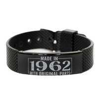 Load image into Gallery viewer, 1962 Birthday Bracelet for Him, Made in 1962 with Original Parts – front view
