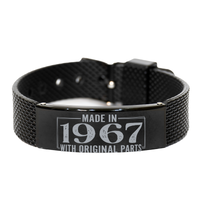 Load image into Gallery viewer, 1967 Birthday Bracelet for Him, Made in 1967 with Original Parts – front view
