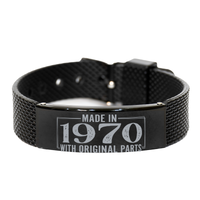 Load image into Gallery viewer, 1970 Birthday Bracelet for Him, Made in 1970 with Original Parts – front view

