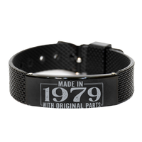 Load image into Gallery viewer, 1979 Birthday Bracelet for Him, Made in 1979 with Original Parts – front view
