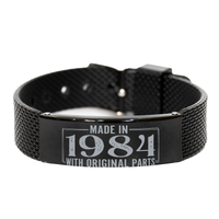 Load image into Gallery viewer, 1984 Birthday Bracelet for Him, Made in 1984 with Original Parts – front view
