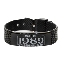 Load image into Gallery viewer, 1989 Birthday Bracelet for Him, Made in 1989 with Original Parts – front view
