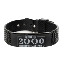 Load image into Gallery viewer, 2000 Birthday Bracelet for Him, Made in 2000 with Original Parts – front view

