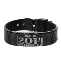 Load image into Gallery viewer, 2014 Birthday Bracelet for Him, Made in 2014 with Original Parts – front view
