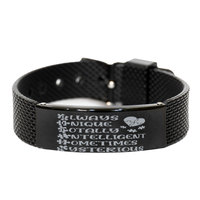 Load image into Gallery viewer, Autism Definition Always Mysterious Bracelet, Autism Awareness Month – front view
