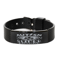 Load image into Gallery viewer, Autism Is My Super Power Bracelet, Autism Awareness Month – front view
