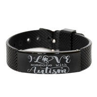 Load image into Gallery viewer, I Love Someone With Autism Bracelet, Autism Awareness – front view

