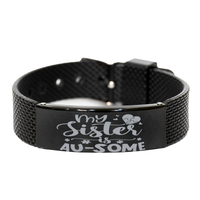Load image into Gallery viewer, My Sister Is Ausome Bracelet, Autism Awareness – front view
