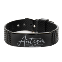 Load image into Gallery viewer, Seeing The World Differently Bracelet, Autism Awareness – front view
