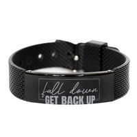 Load image into Gallery viewer, Fall Down Get Back Up Bracelet Christian Mantra – front view
