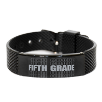 Load image into Gallery viewer, Fifth Grade Teacher Bracelet for Him – front view

