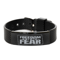 Load image into Gallery viewer, Freedom Over Fear Bracelet Mantra – front view
