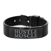 Load image into Gallery viewer, Hustle Muscle Bracelet Mantra – front view
