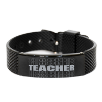 Load image into Gallery viewer, Teacher Teacher Teacher Bracelet for Him – front view
