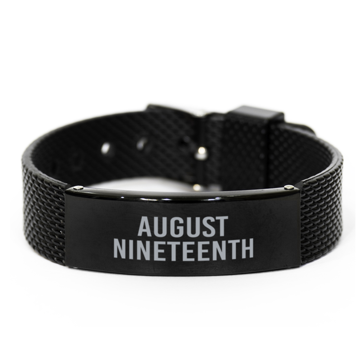 August Nineteenth Bracelet Birthday Birth Date Wedding Anniversary Date for Men Women Him Her August 19 Jewelry