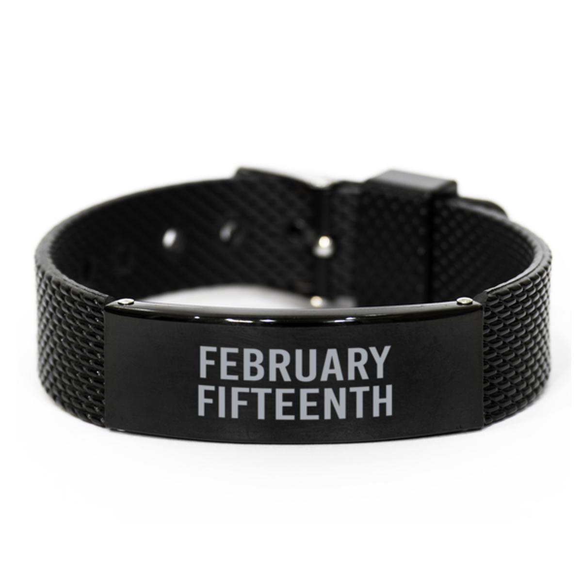 February Fifteenth Bracelet Birthday Birth Date Wedding Anniversary Date for Men Women Him Her February 15 Jewelry