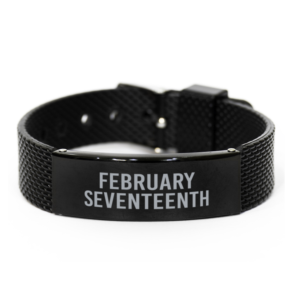 February Seventeenth Bracelet Birthday Birth Date Wedding Anniversary Date for Men Women Him Her February 17 Jewelry
