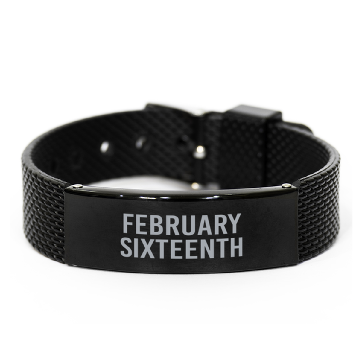 February Sixteenth Bracelet Birthday Birth Date Wedding Anniversary Date for Men Women Him Her February 16 Jewelry