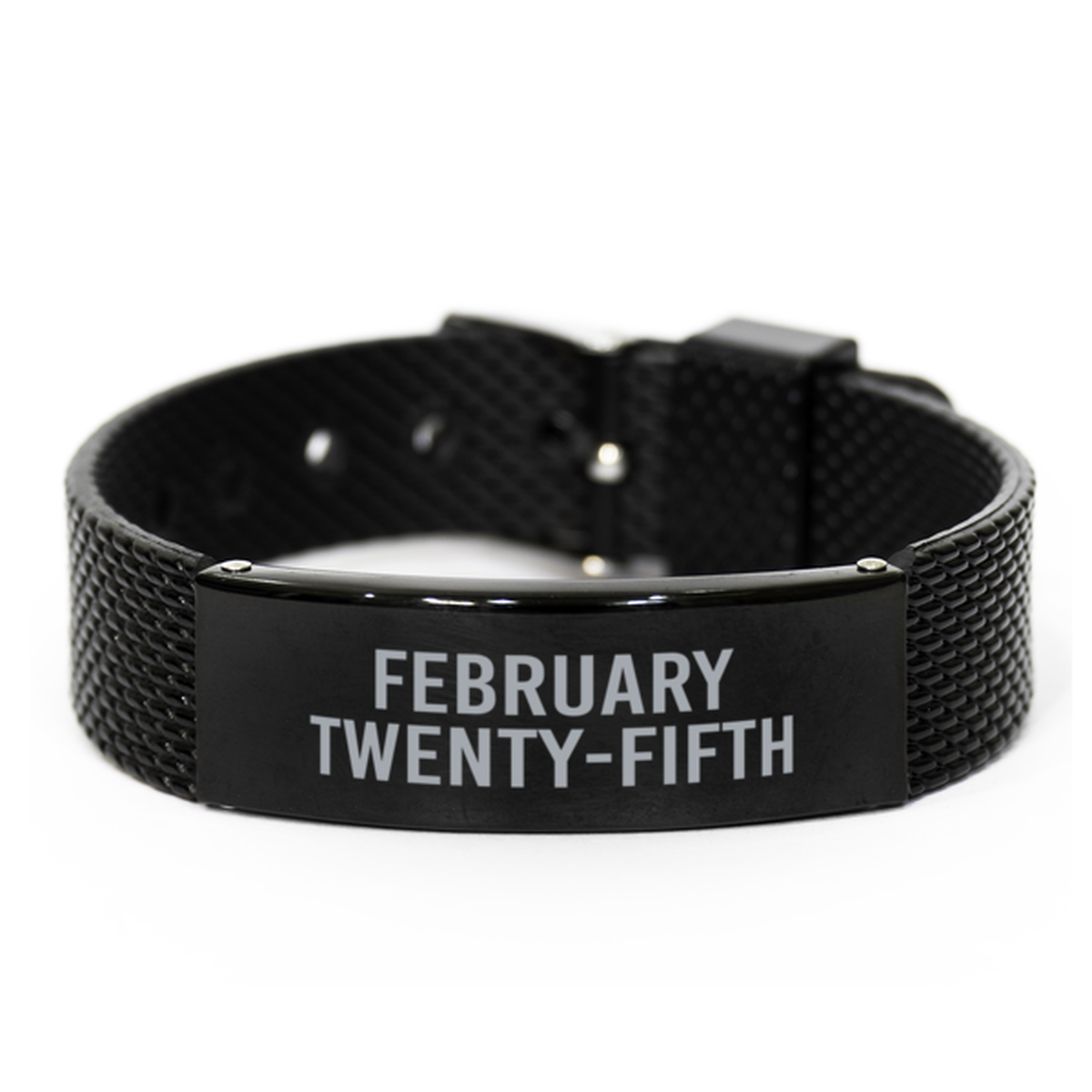 February Twenty Fifth Bracelet Birthday Birth Date Wedding Anniversary Date for Men Women Him Her February 25 Jewelry