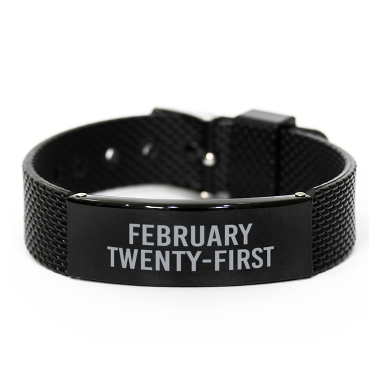 February Twenty First Bracelet Birthday Birth Date Wedding Anniversary Date for Men Women Him Her February 21 Jewelry
