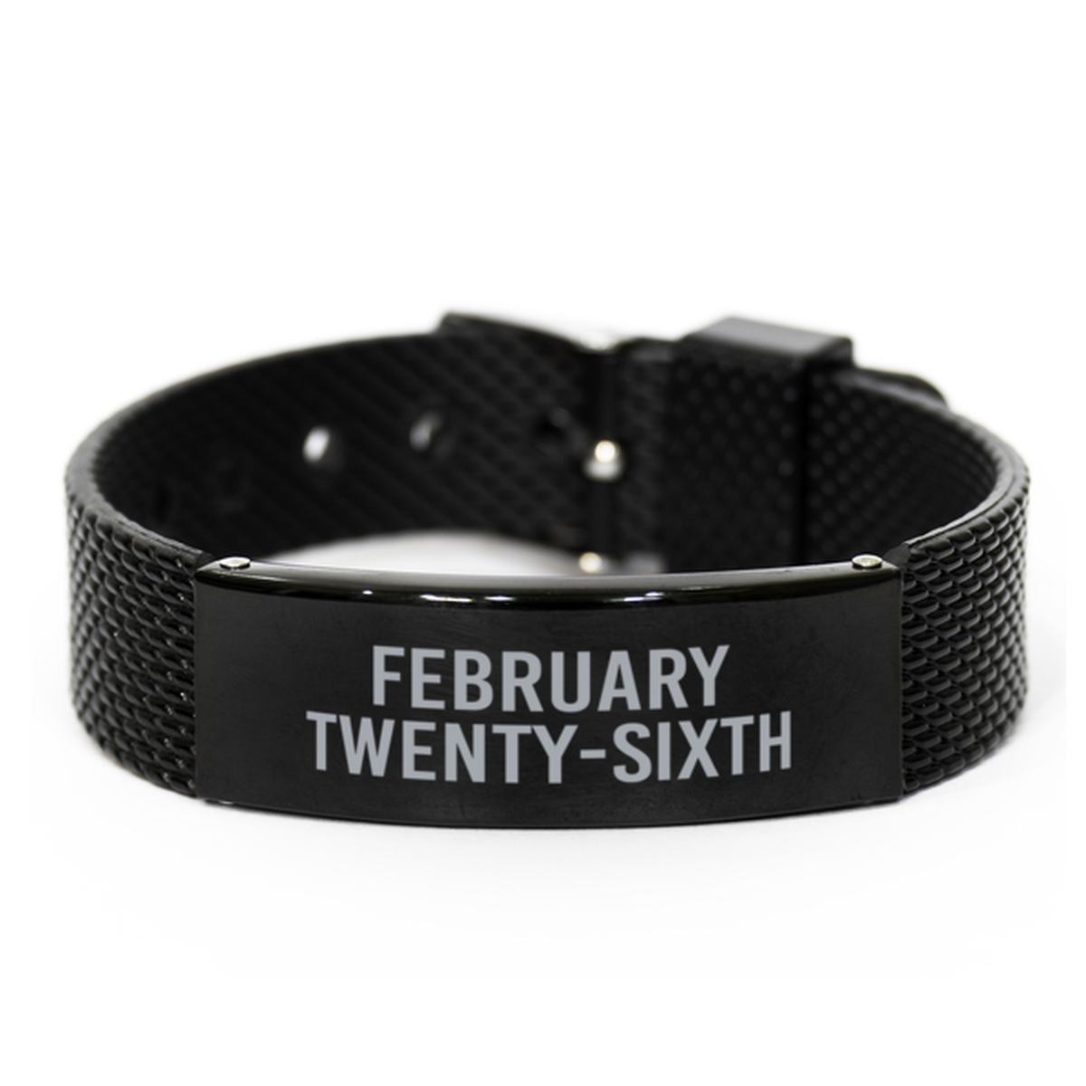 February Twenty Sixth Bracelet Birthday Birth Date Wedding Anniversary Date for Men Women Him Her February 26 Jewelry