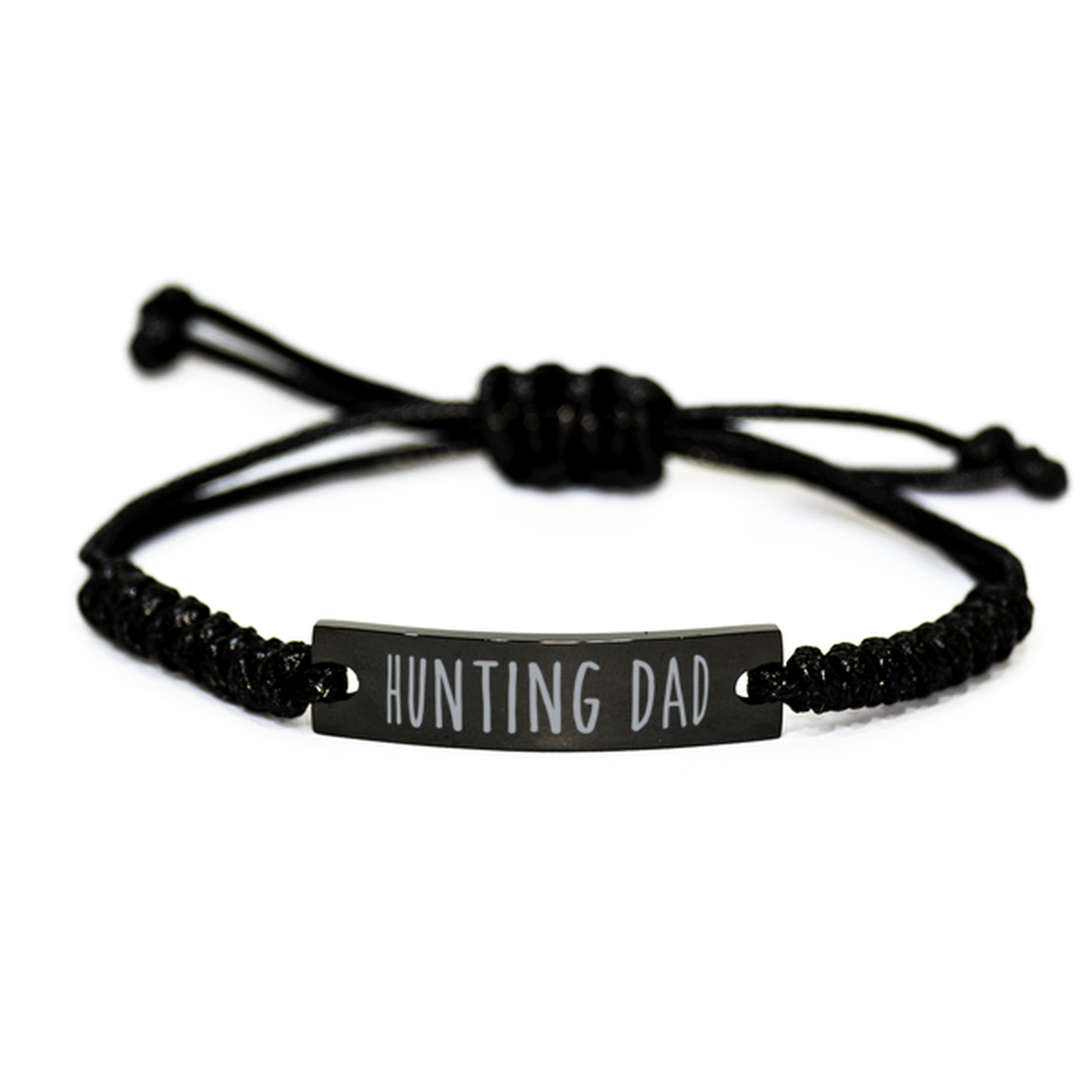 Hunting Dad Bracelet Fathers Day Jewelry from Son Christmas Birthday Black Rope Bracelet