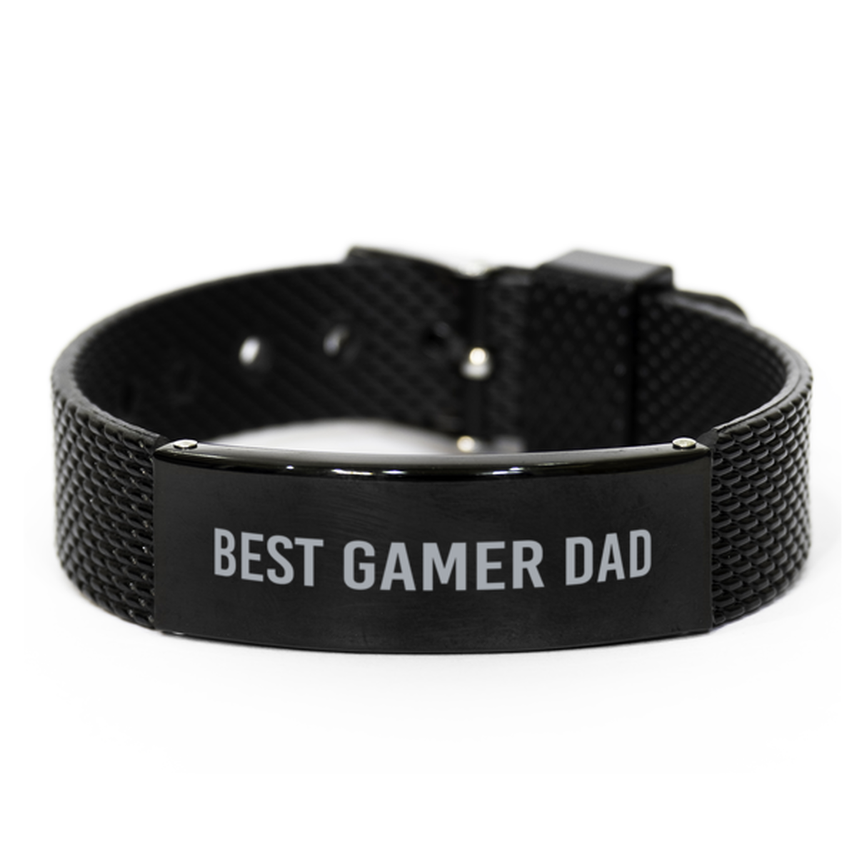 Dad Bracelet from Son Best Gamer Dad Bracelet Fathers Day Christmas Birthday Adjustable Black Mesh Bracelet