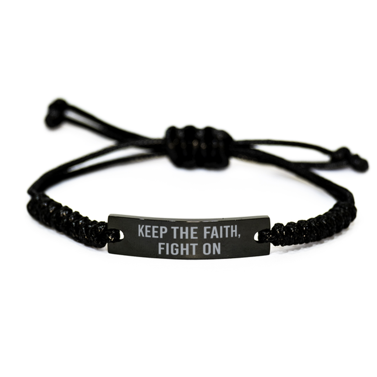 Keep the Faith Fight On Bracelet Cancer Mantra Bracelets for Men Christmas Gift Birthday Gift for Him Cancer Awareness Month Women Her