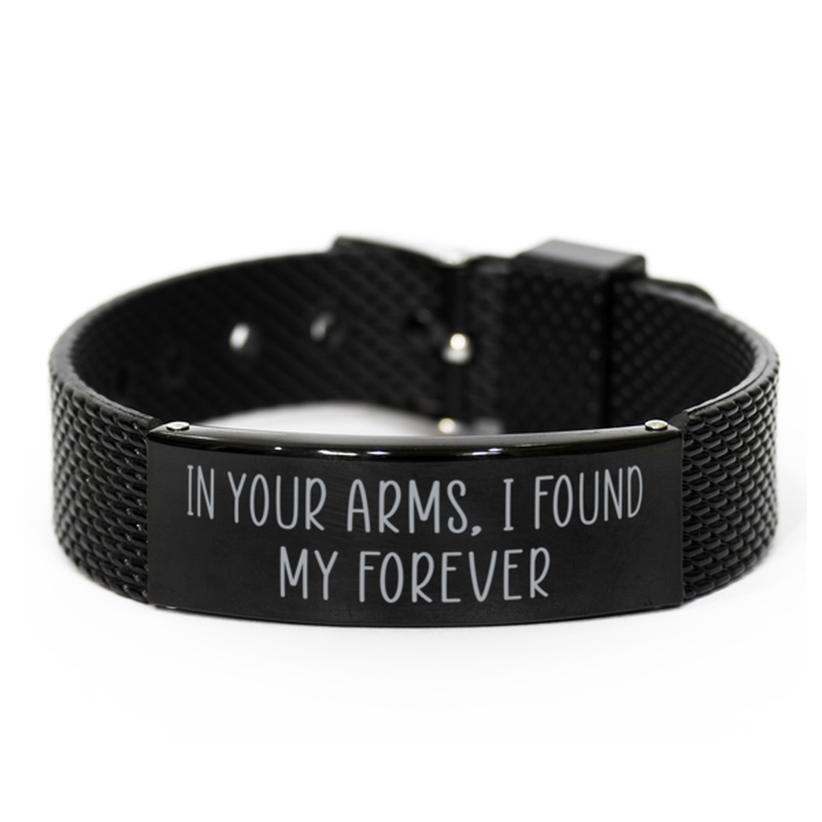 In Your Arms I Found My Forever Bracelet for Husband on Anniversary From Wife Christmas Birthday Jewelry for Boyfriend Him