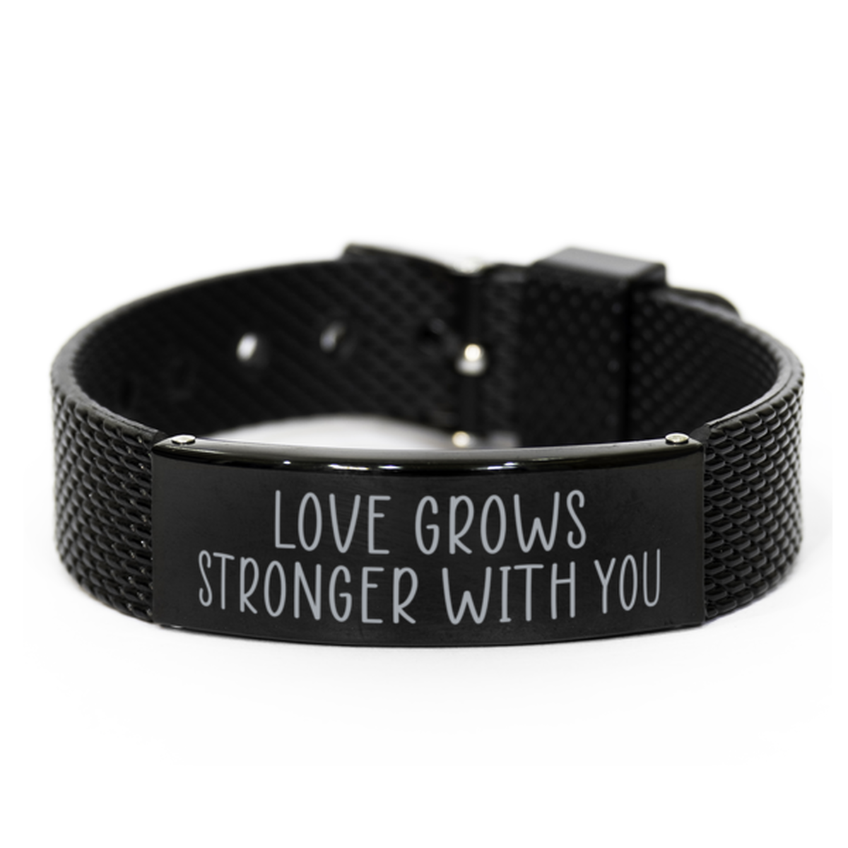 Love Grows Stronger with You Bracelet for Husband on Anniversary From Wife Christmas Birthday Jewelry for Boyfriend Him