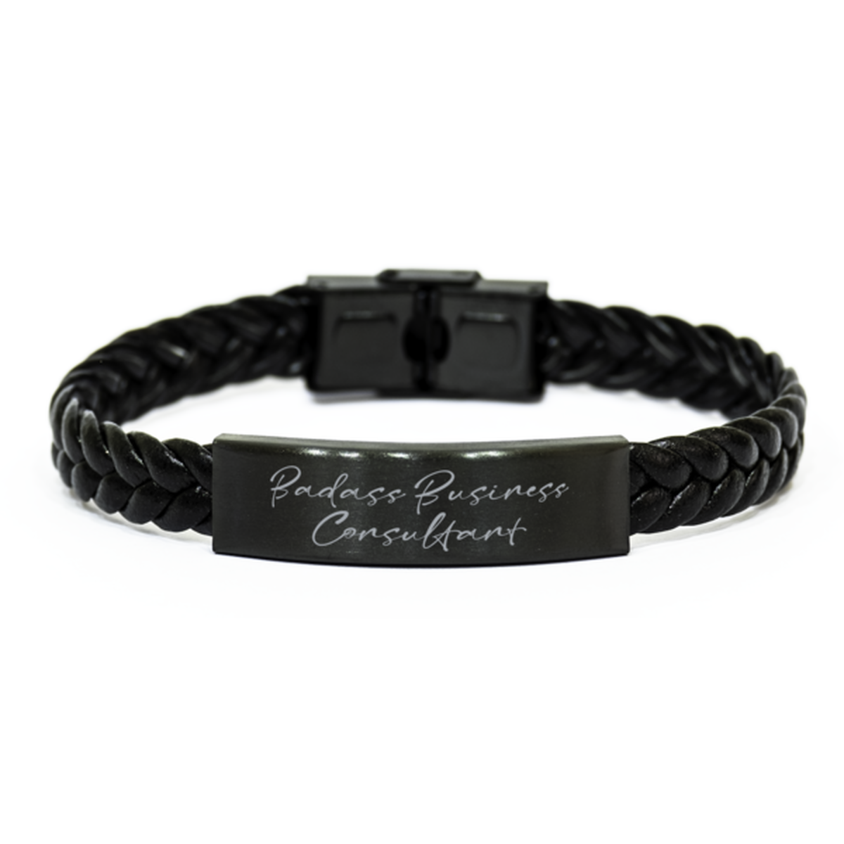 Badass Business Consultant Gift for Her Women Braided Bracelet Funny Coworker Jewelry Him Men
