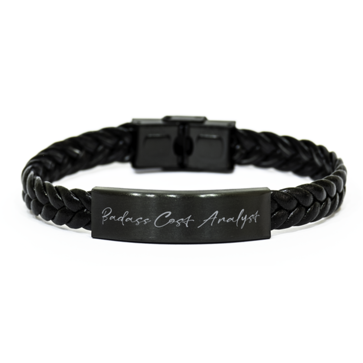Badass Cost Analyst Gift for Her Women Braided Bracelet Funny Coworker Jewelry Him Men