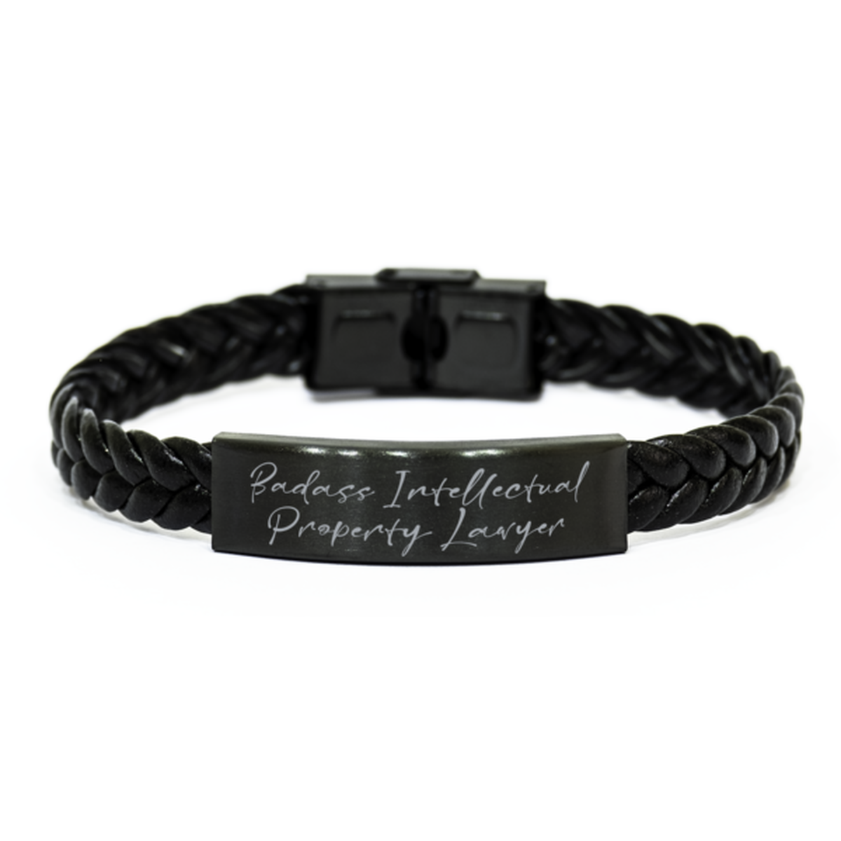 Badass Intellectual Property Lawyer Gift for Her Women Braided Bracelet Funny Coworker Jewelry Him Men