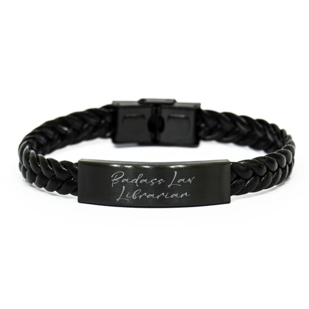 Badass Law Librarian Gift for Her Women Braided Bracelet Funny Coworker Jewelry Him Men