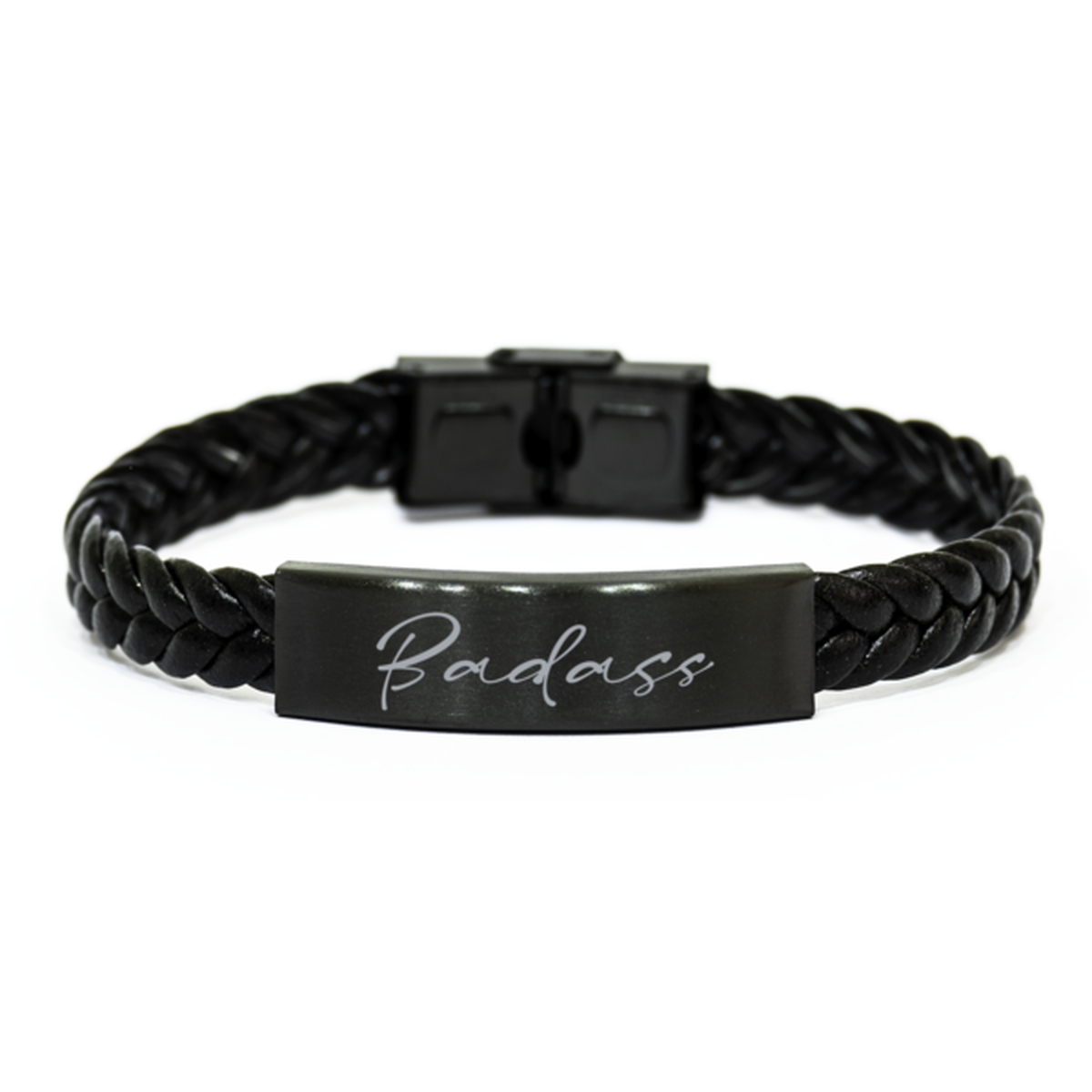 Badass Bracelet Gift for Her Women Braided Bracelet Funny Friend Coworker Jewelry Him Men